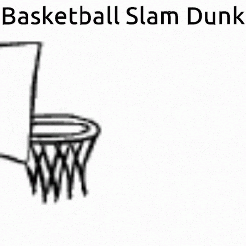 there is a basketball slam dunk net with a chair