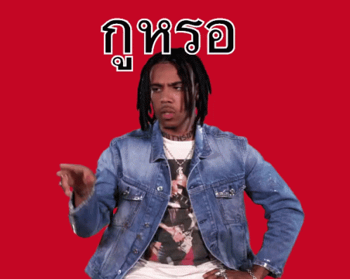 a man with dreadlocks in an image with blue background