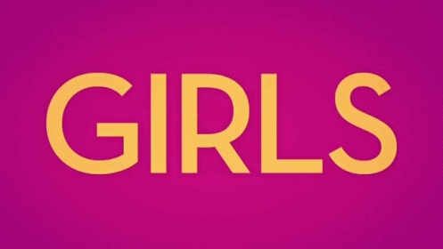 blue letters that spell out girls on a purple background