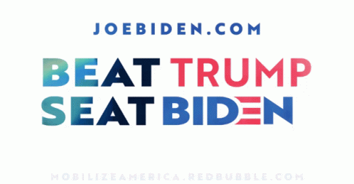 the message beat trump seat biden is shown