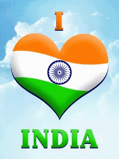 the national flag of india is in a heart
