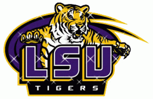 the lsu tigers logo with a tiger on it