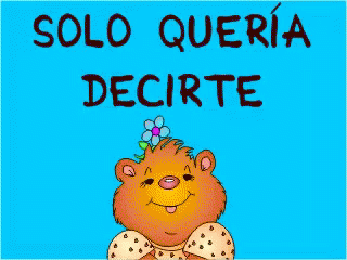 a teddy bear in polka dots holding a yellow sign that says, solo queria decide