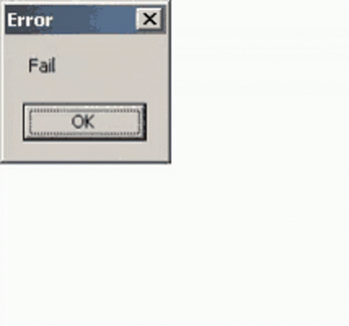 a computer screen displaying error in the screen