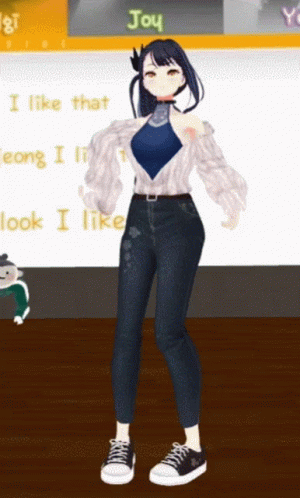 a person in a virtual world holding a cat