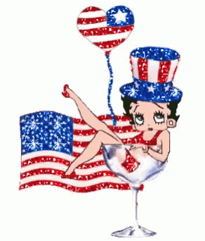 an image of a cartoon character on the back of a flag