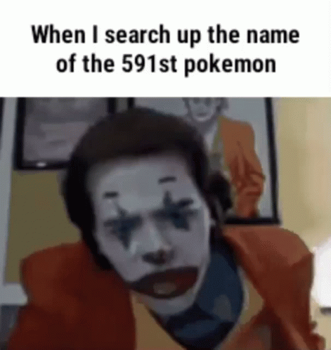someone wearing fake makeup and has the caption that says when i search up the name of the 911st pokemon