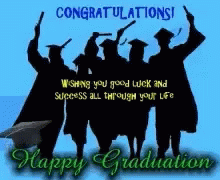 a graduate congratulates his friends with congratulations