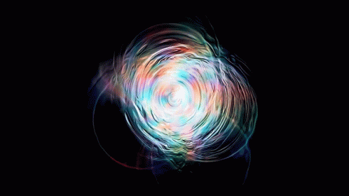 abstract pograph with colored motion blur of a circular object