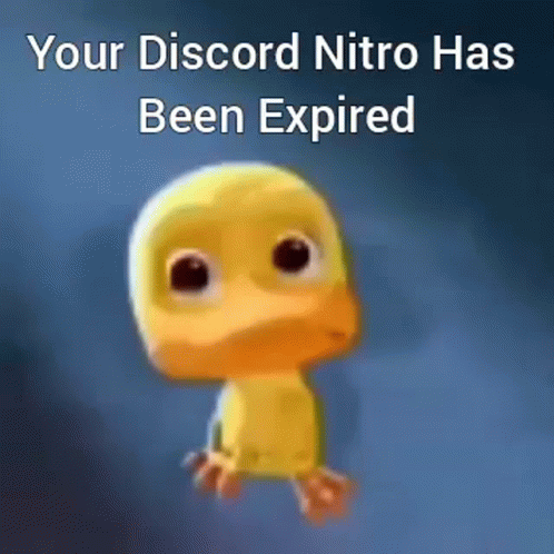 a cartoon figure is shown with the caption saying your record nitro has been expired