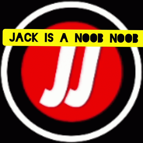 a sticker with the word jj is a noob nod on it