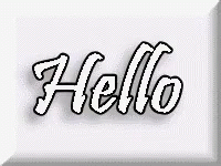 the words hello are in black and white