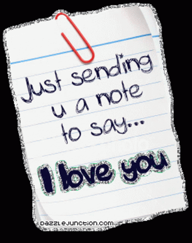 a note that says just sending us a vote to say i love you