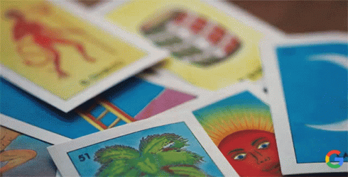 a group of stamps with different designs on them