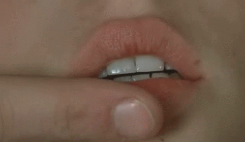 an open mouth showing the white on on it