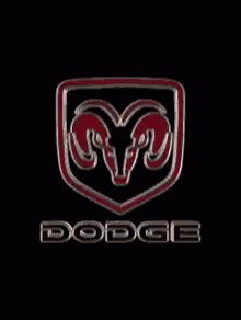 the dodge logo with two rams on it