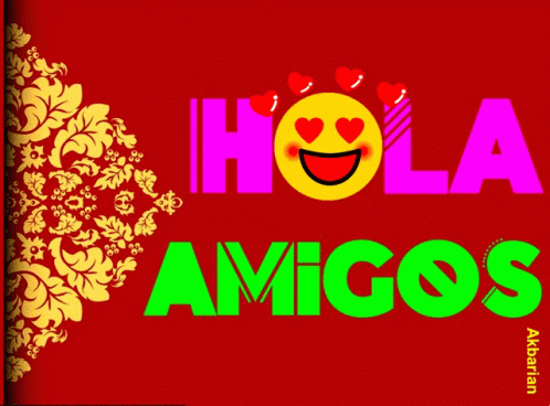 a word with the name'hola amigos'written in the middle of the image
