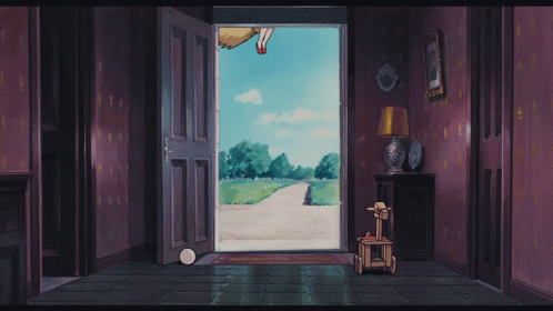 a hallway is shown in the animated version of the simpsons
