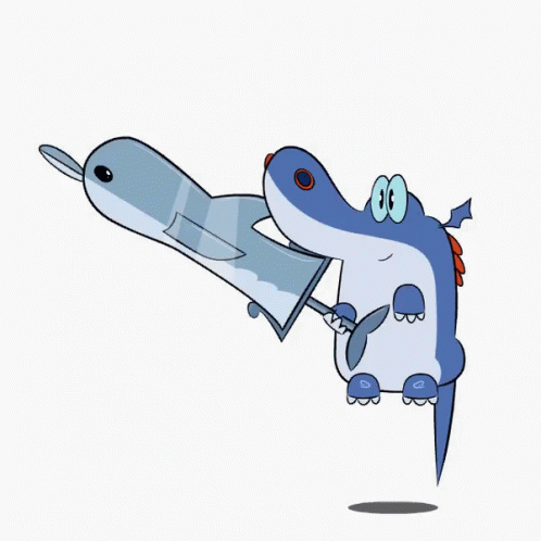 a geckoo riding a giant roll of paper