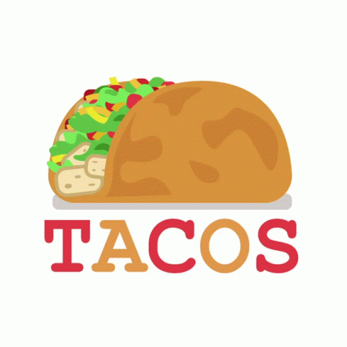 the logo for tacos with an image of the taco on it