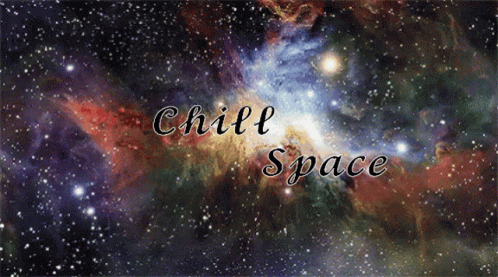 the word chill space is featured in front of a po of stars