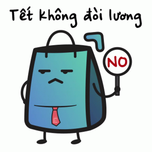a bag that has a sign that says tet hong doi luong