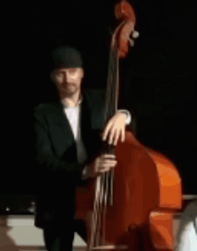 an image of a man playing the bass