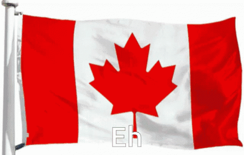 a canadian flag with the maple leaf on top