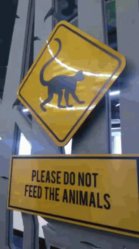 an animal sign has been altered to describe that the sign is confusing