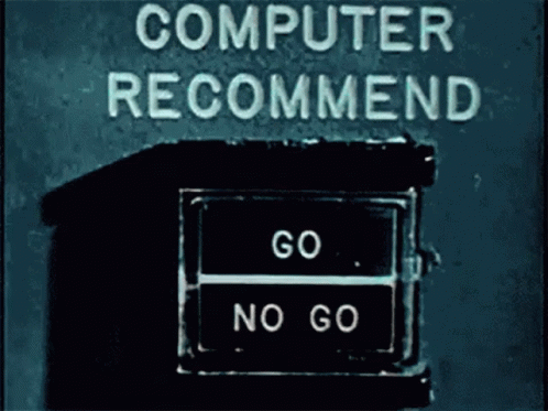 an old metal box with a computer recommend message on it