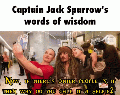 captioned ad for captain jack sparrow's words of wisdom