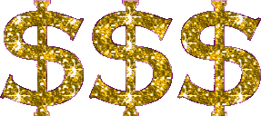 a blue glitter dollar sign that says $ 100 a png