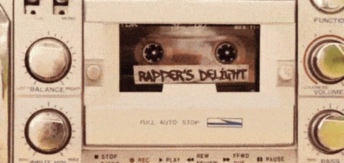 a picture of an old cassette player that has paper on it