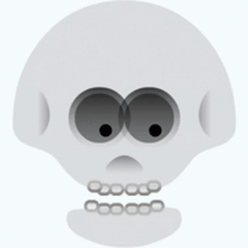 the image of a skeleton has eyes and teeth
