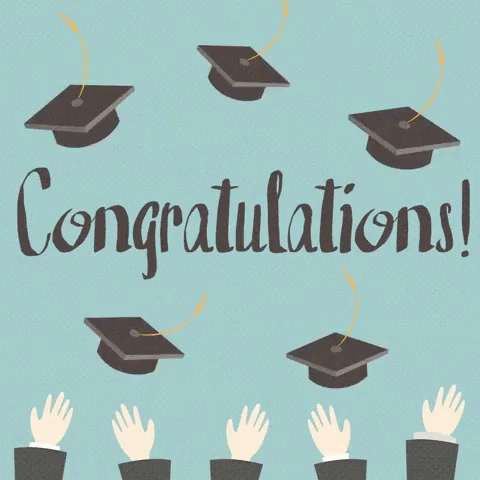 a graduation hat that reads congratulations