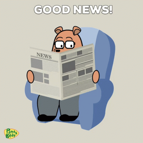 a cartoon character reading the newspaper with his feet up