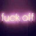 a neon sign that reads, flickk off