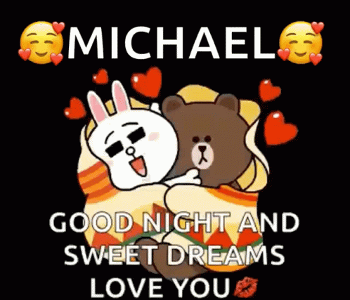 an animated po with words reading, good night and sweet dreams