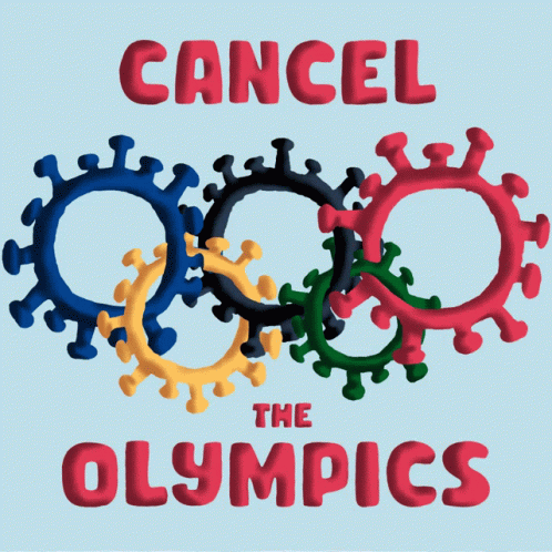 a poster with a symbol for a group of people to compete in the olympic games