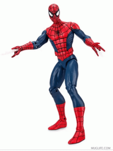 a spider man is standing with a glove and body