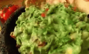 some sort of green topping or soing for a dessert