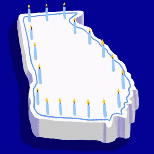 an illustration of several candles on a square map