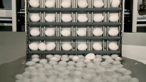 this is an image of several balls being milled into machine