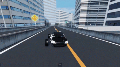 car racing on the highway in an animated picture