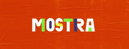 the word mostra is spelled in different colors and shapes