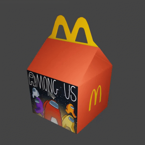 an unusual looking box with an image of the mcdonald logo on it