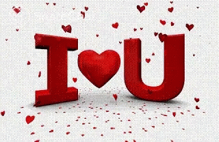 the word i love you with hearts