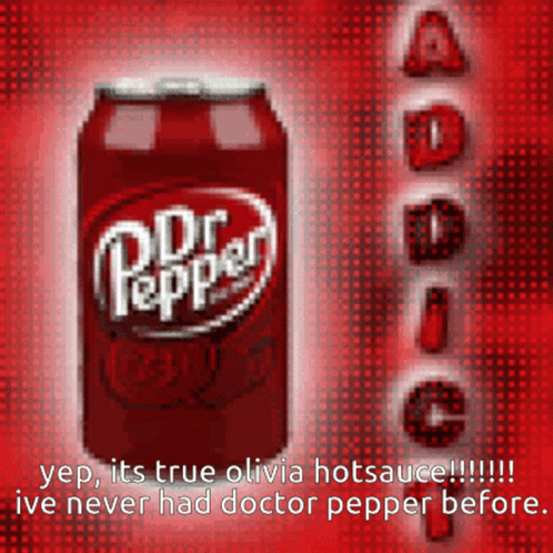 an advertit with the caption dr pepper and its message in front of it