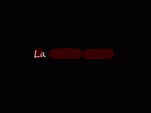 the letters la and la in front of a black background