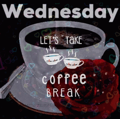 a coffee break and break poster is shown